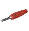 10 Stk. Bananenstecker mit Querloch, rot
