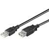 USB Verlängerungskabel A-A,  schwarz, 5m