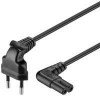 Netzkabel abgewinckelt TV 0,75m schwarz